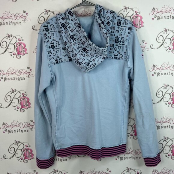 Burton sweater hoodie zip up vintage zipper Women's Light Blue Bomber Jacket - Picture 2 of 12